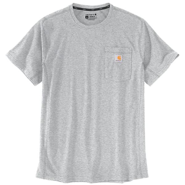 MENS FORCE RELAXED FIT MW S/S PKT TEE HGY/HEATHERGREY