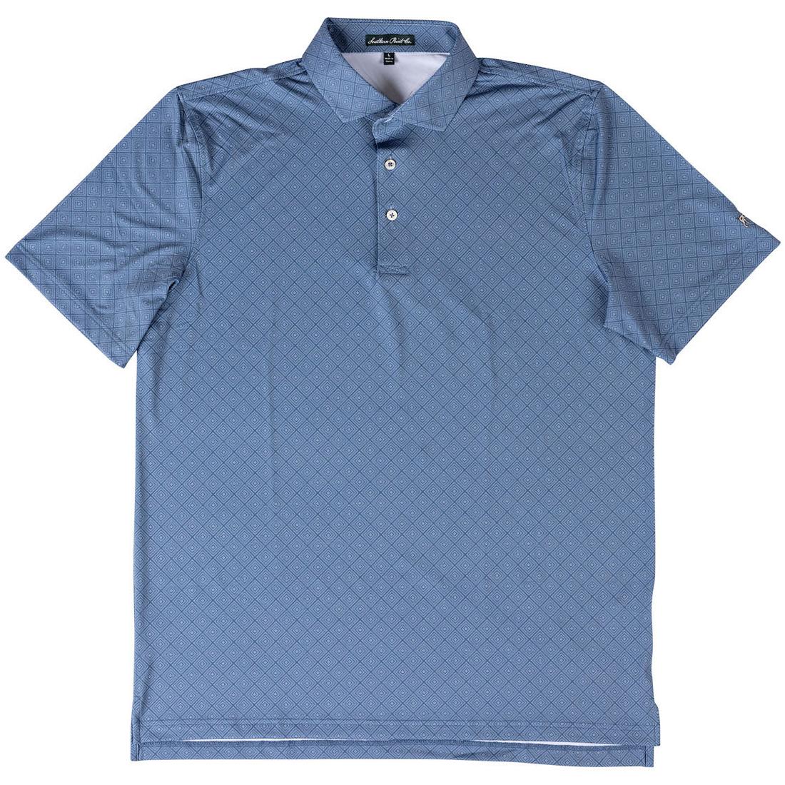  Youth Patio Perf Polo Blue/White