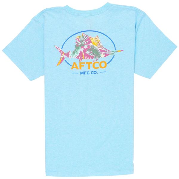 Youth Tropical SS T-Shirt NEONSKYBLUEHTHR