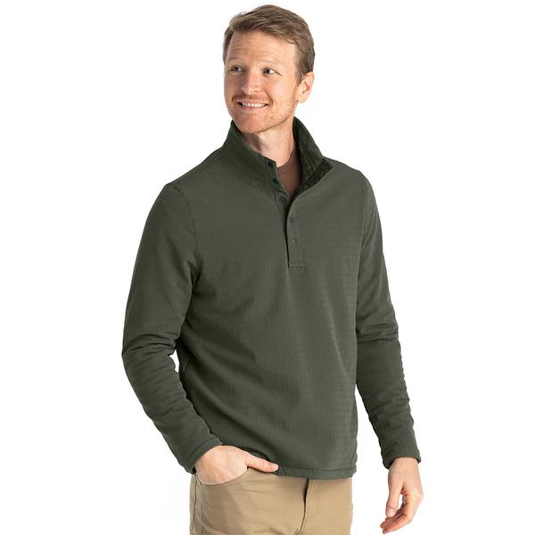  Men's Gridback Fleece Snap Pullover