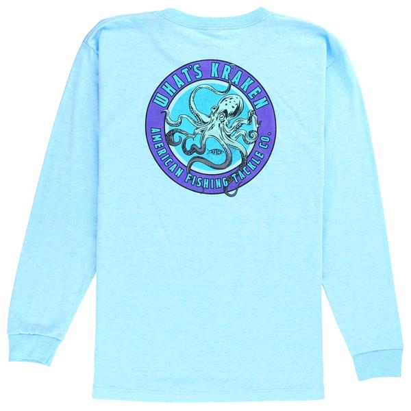 YOUTH WHAT`S KRAKEN L/S TEE NEONSKYBLUEHEATHER